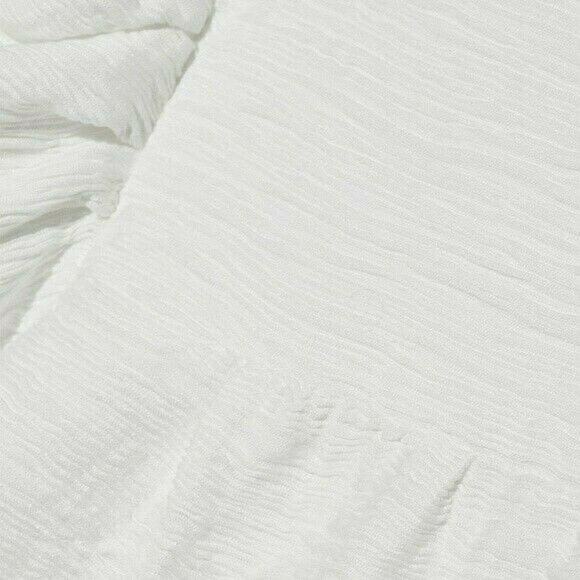 SANDRO Paris Janyce puff sleeve cloqué blouse top blouse in ecru Size 3 L NEW - Picture 5 of 8